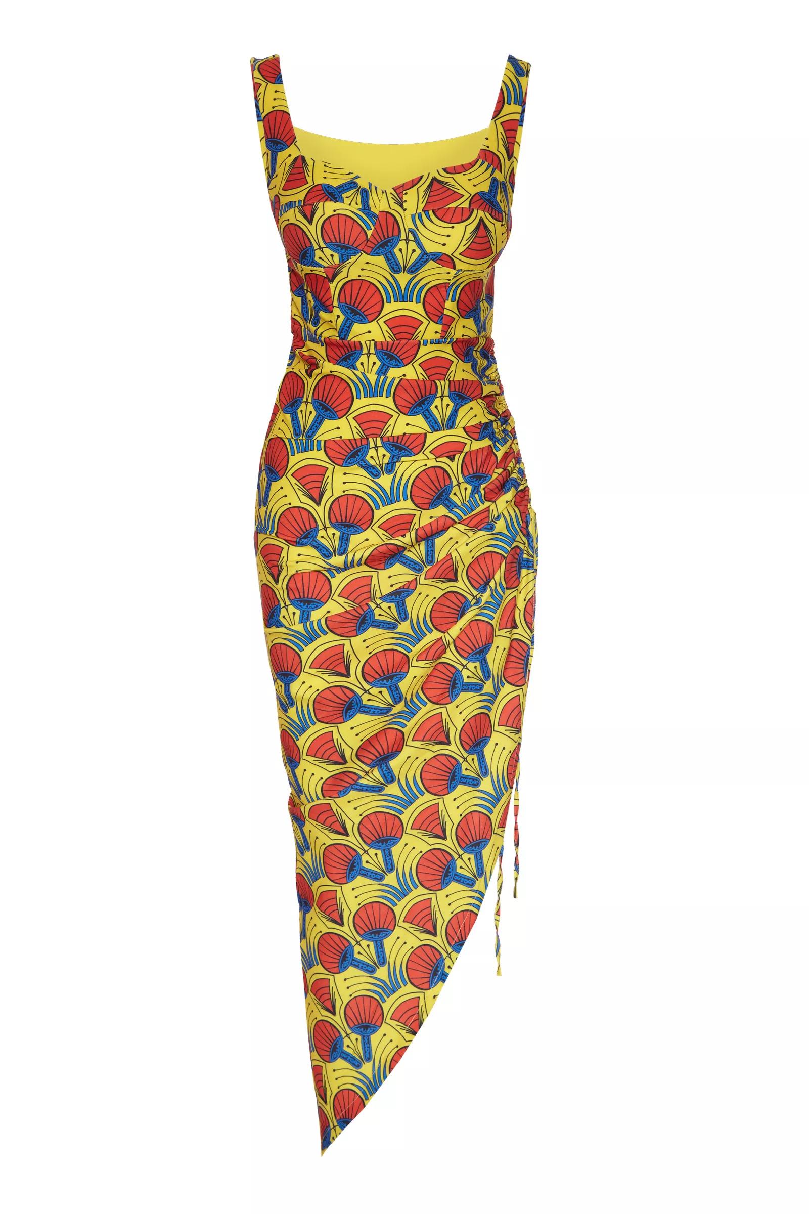Printed Crepe Sleeveless Maxi Dress