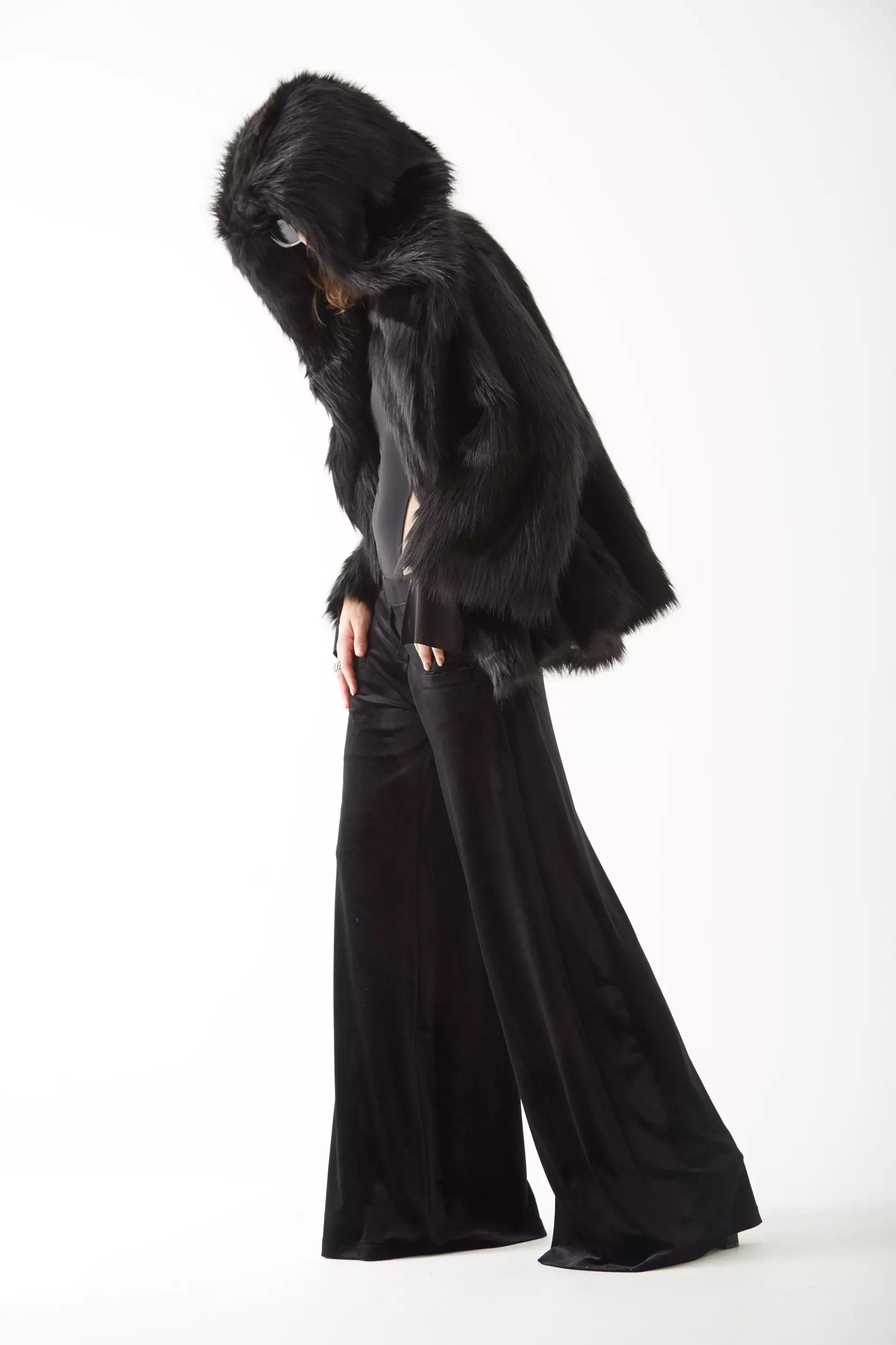 Black G.O.A.T Long Sleeve Midi Coat