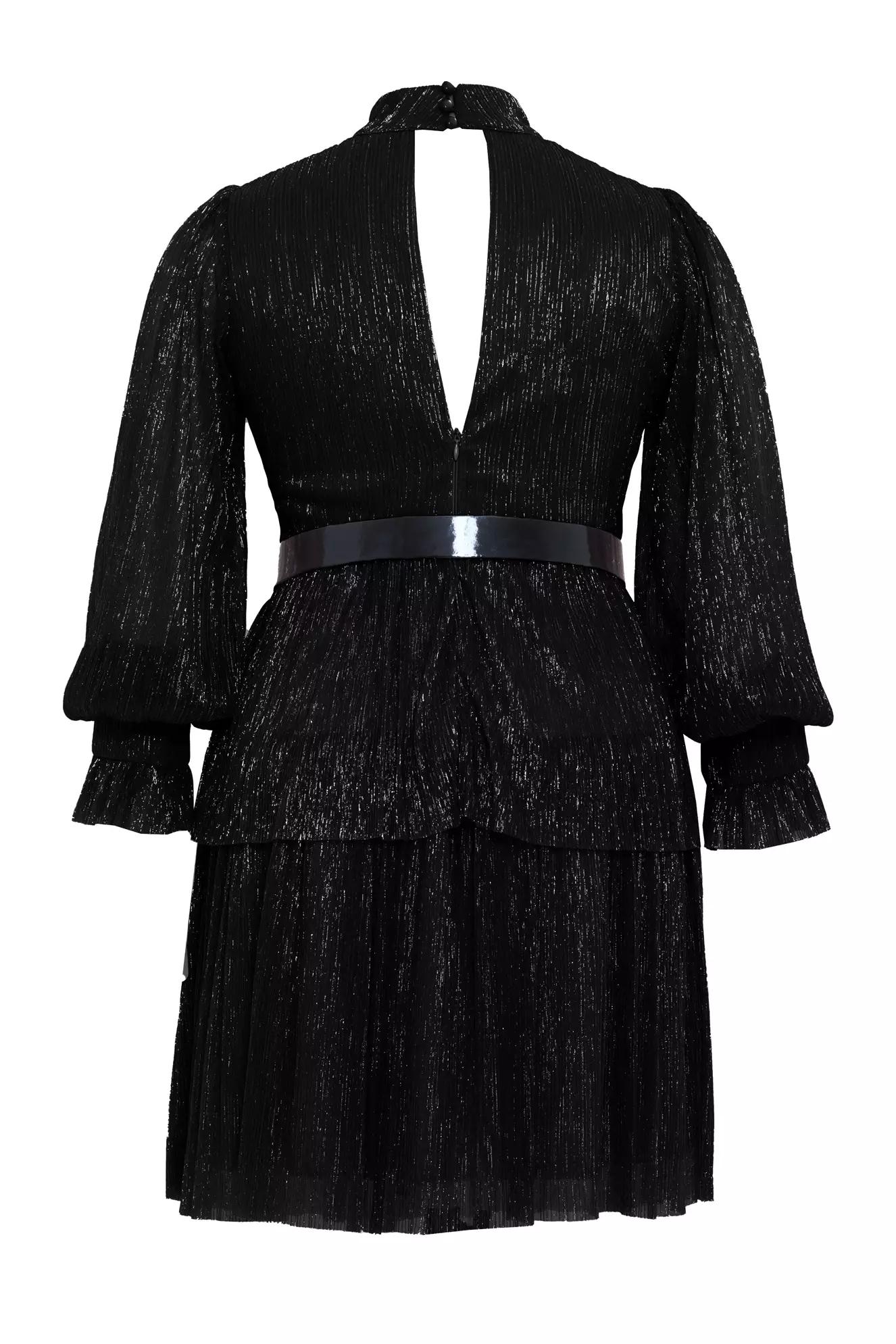 Black plus size moonlight long sleeve mini dress