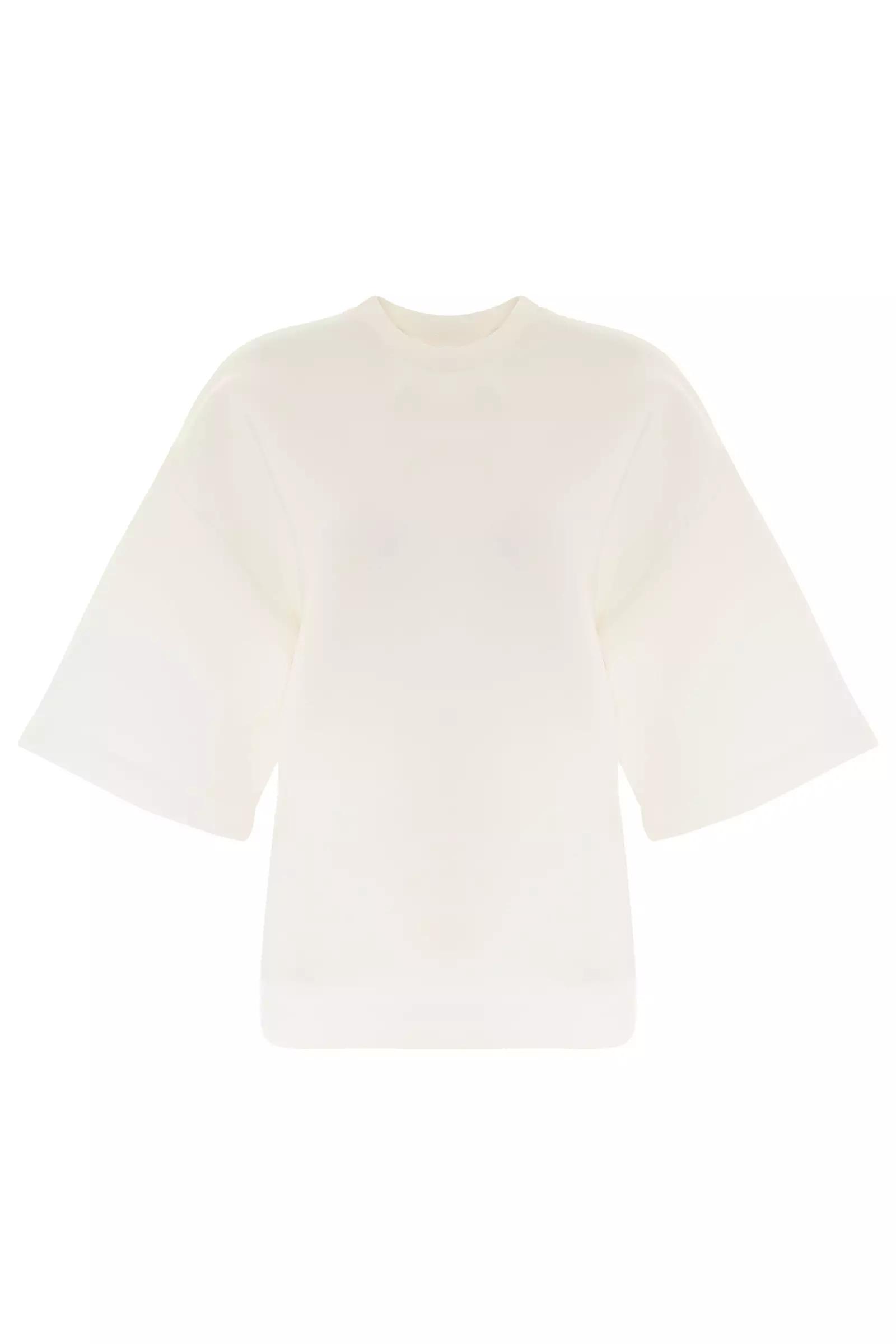 White dalgic short sleeve mini shirt