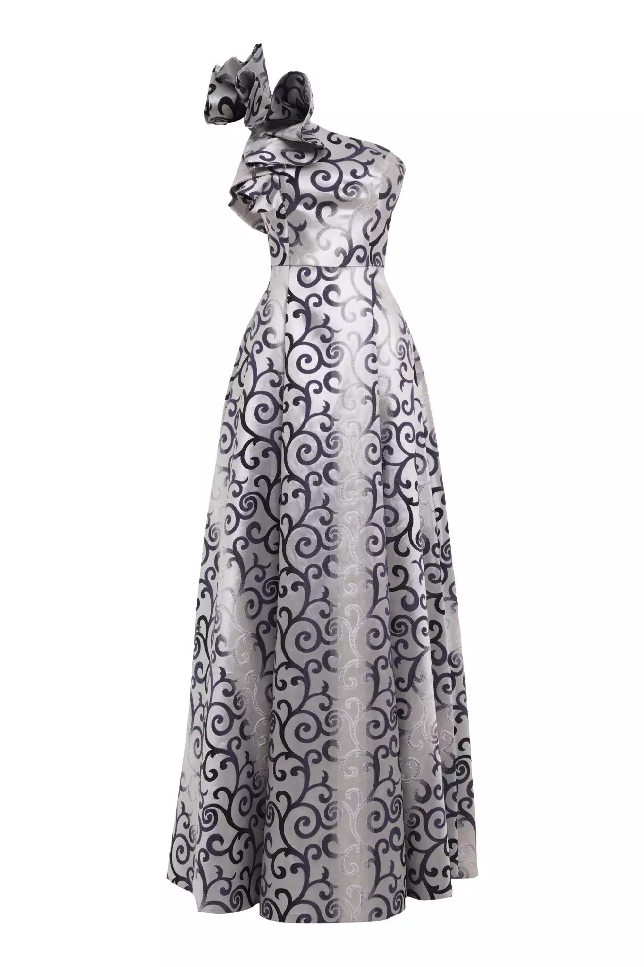 Printed jakar sleeveless long dress