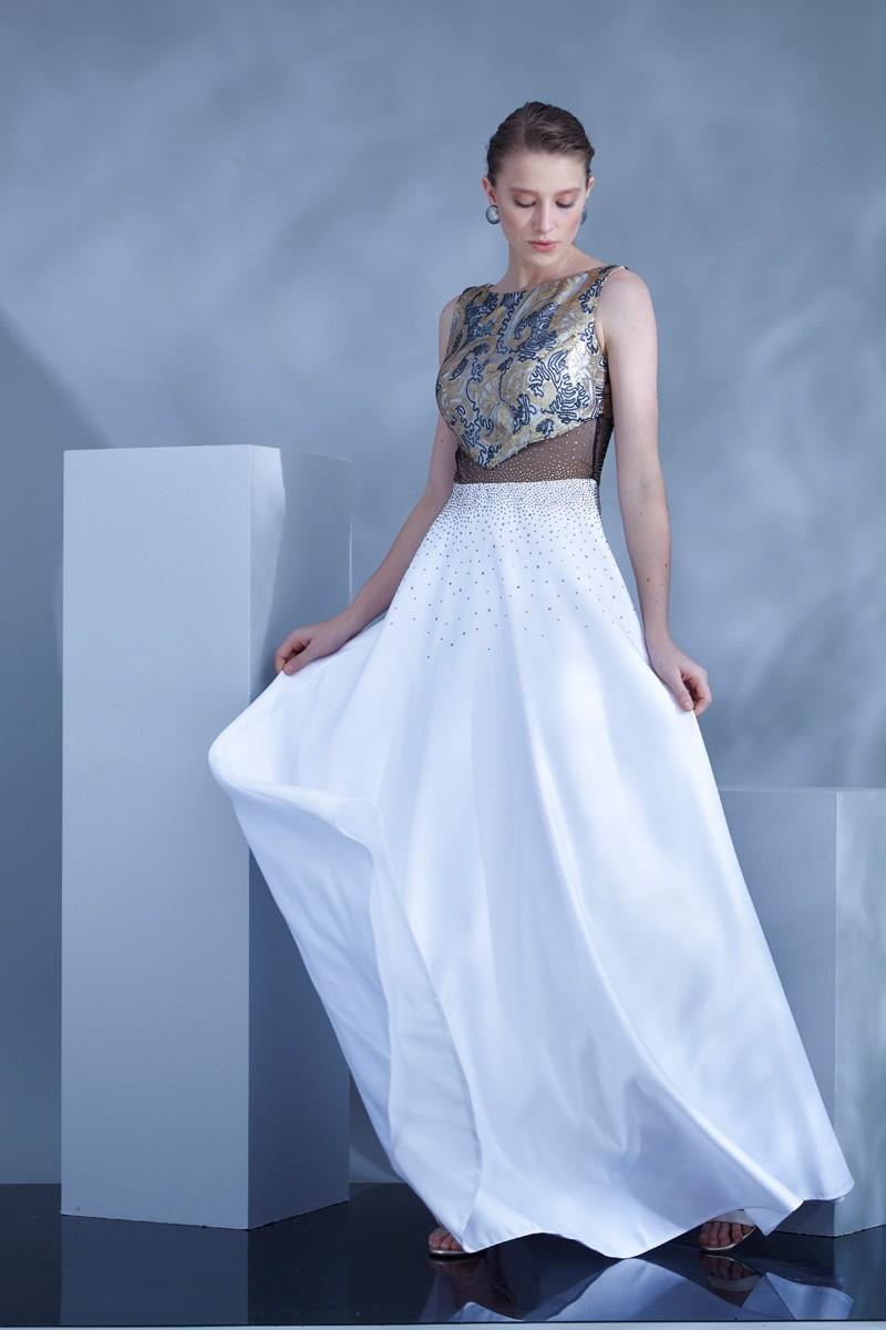 White Satin Maxi Sleeveless Dress