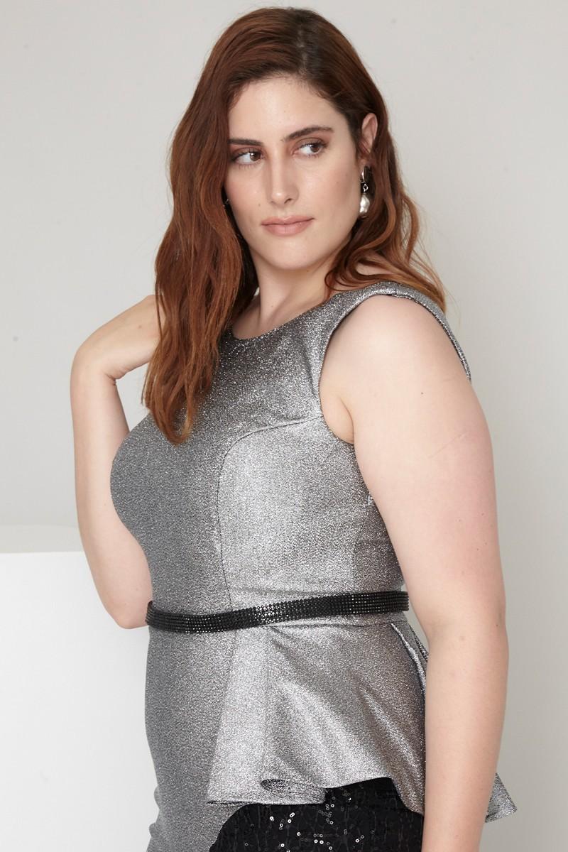 Silver Plus Size Maxi Dress