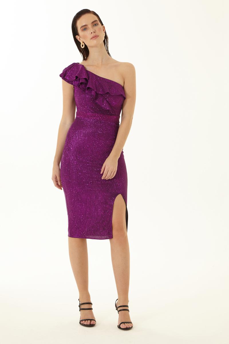 Purple Sleeveless Mini Dress