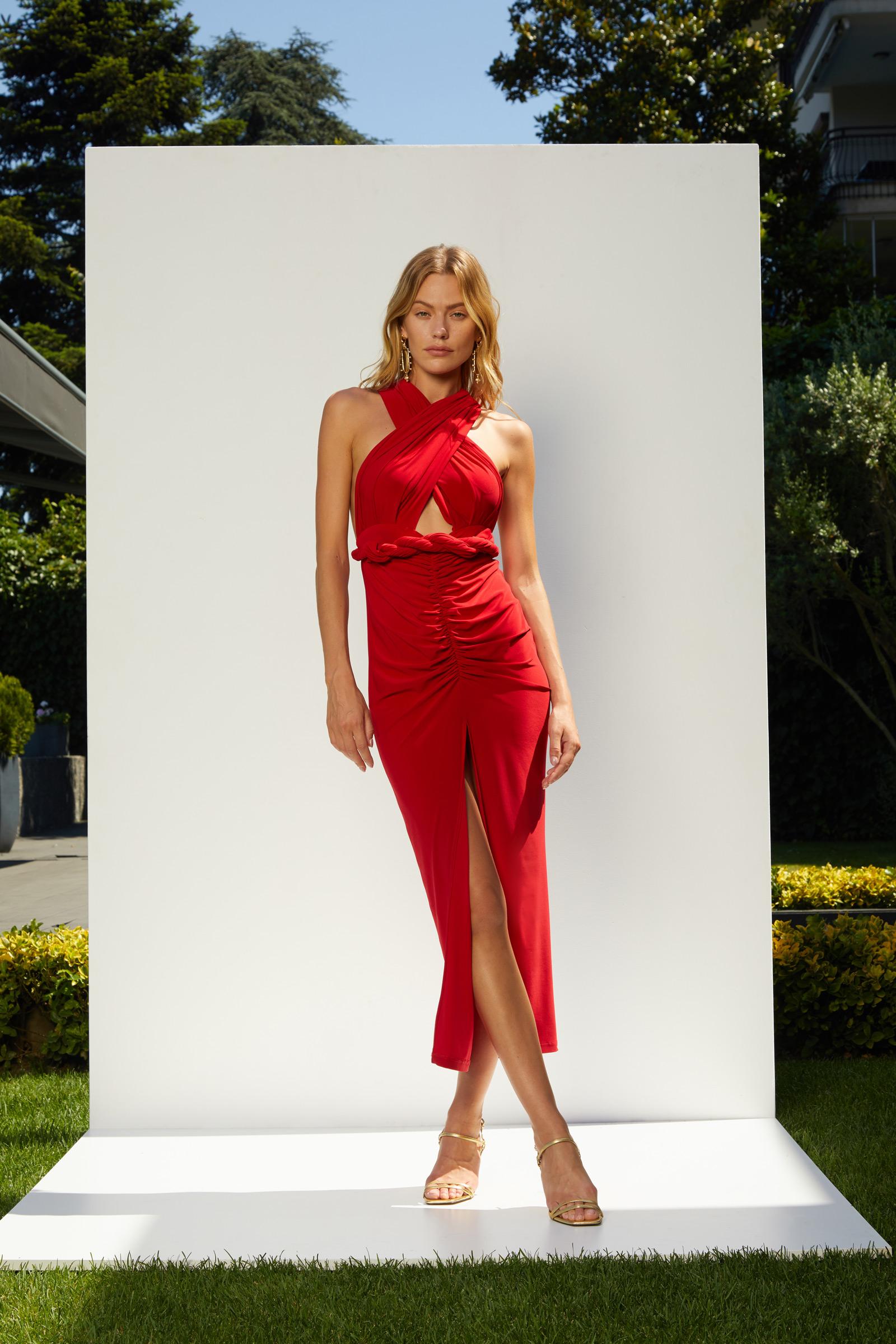 Red Sendy Sleeveless Dress