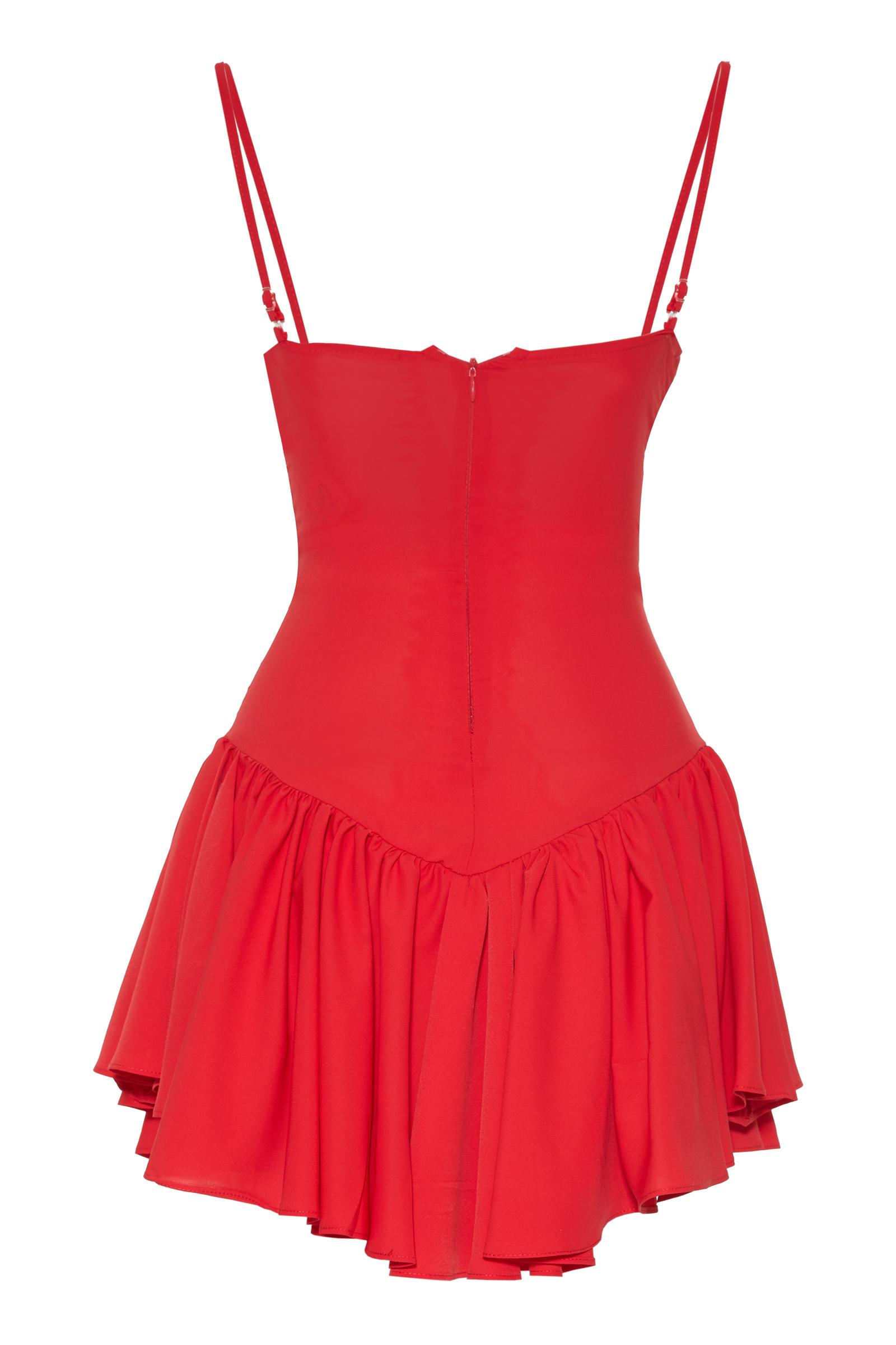 Red Sleeveless Mini Dress