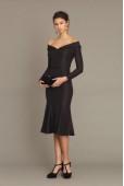 black-woven-long-sleeve-midi-dress-963393-001-480